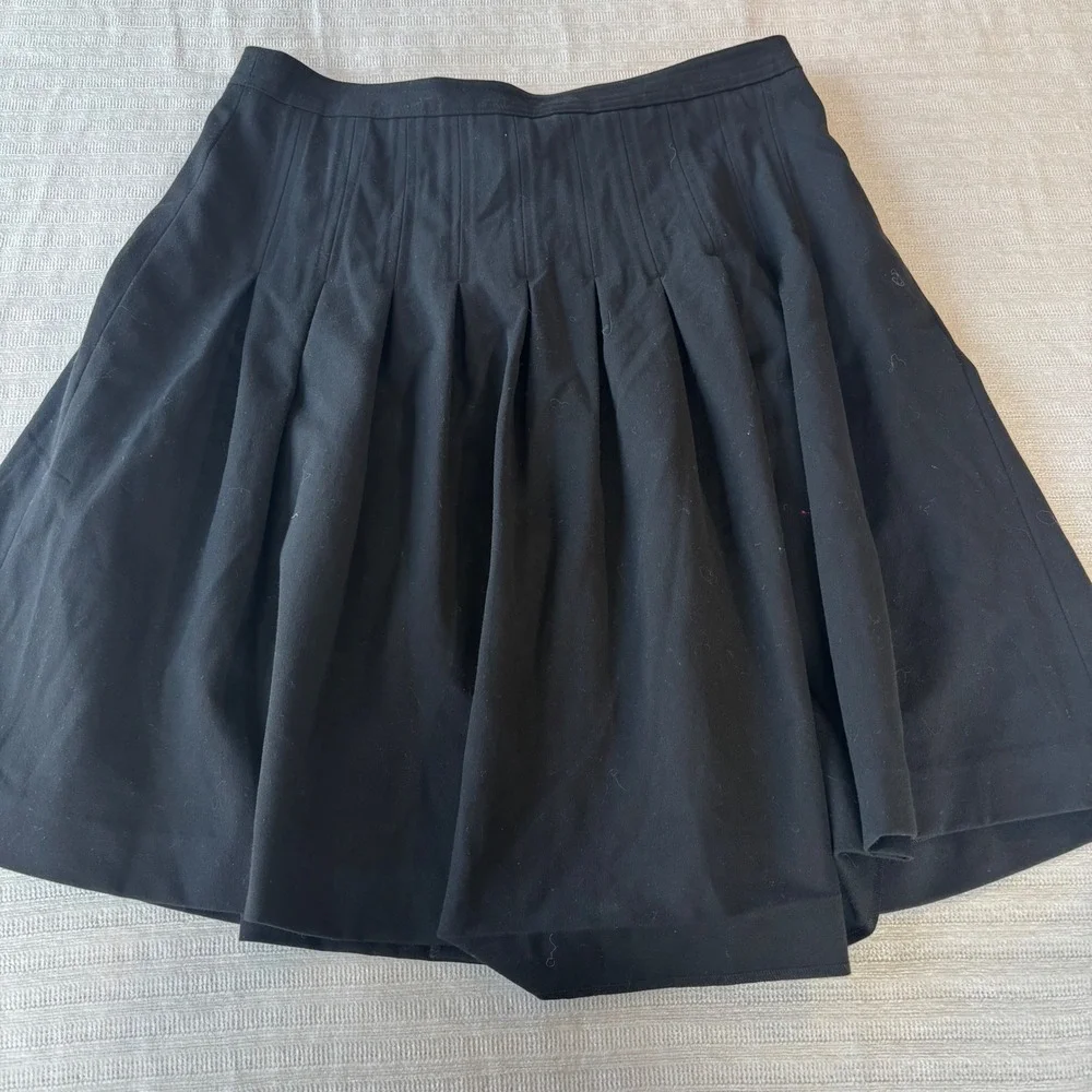 Gap Stretch Black Pleated Button Front Mini Skirt Size‎ 8 Holiday 2008